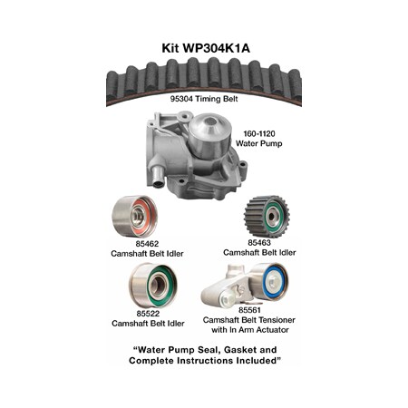 Dayco 99-05 Subaru 2.2/2.5L Water Pump Kit, Wp304K1A WP304K1A